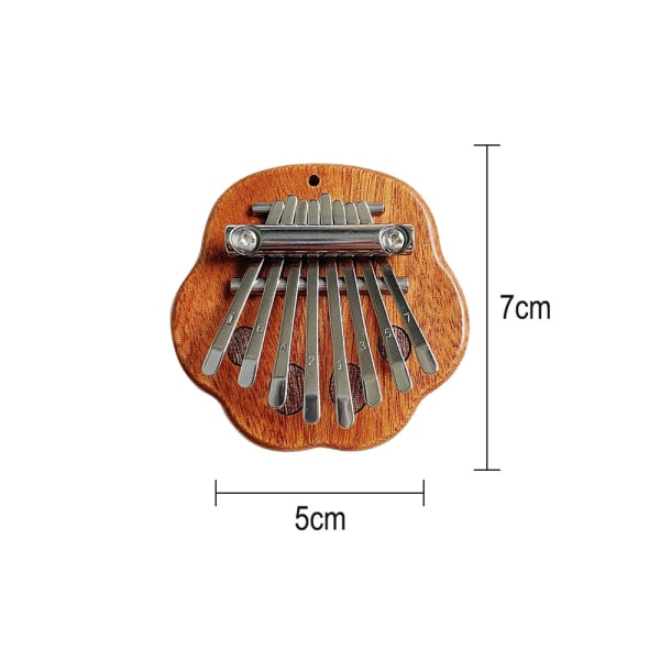 Mini Kalimba 8 tangenter tumpiano Söt bärbart fingerpiano trä