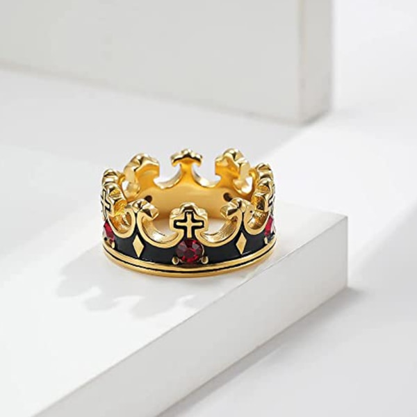 Royal King Knight Crown Ring för män