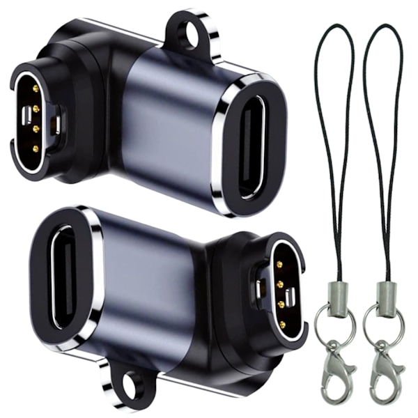 sweguard Klockladdaradapter Rät Vinkel 2-Pack Typ-C USB-Kabel Laddning för 8 7 7S 7X 6S 6 6X 5S 5 5X, Forerunner 955 965 45 45S 245,, Instinct,