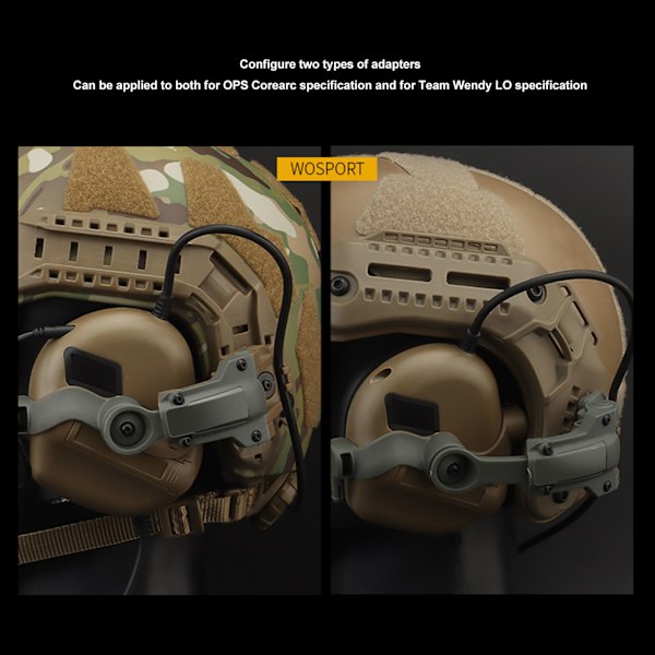 360 graders rotationshjälm guide adapter multivinkel rotationshjälm rail adapter ljud pickup brusreducering headset hjälm tillbehör