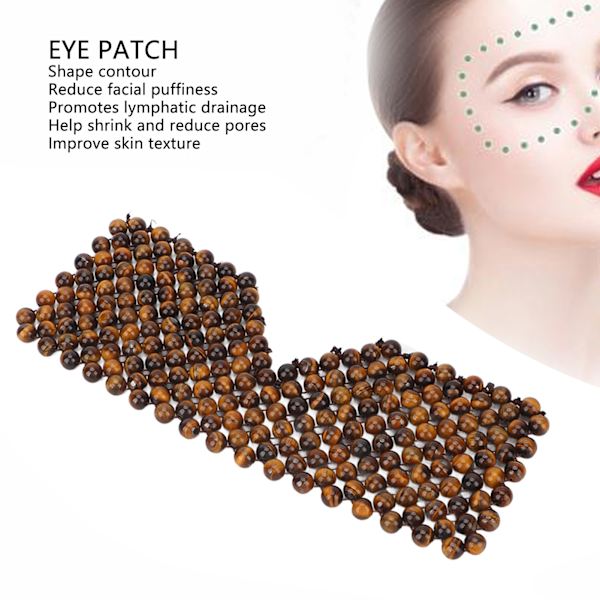 Jadestone Ögonmasker för att Lindra Ögontrötthet, Minska Ödem, Slät Yta, Ögonmassage, Sömn, Guld