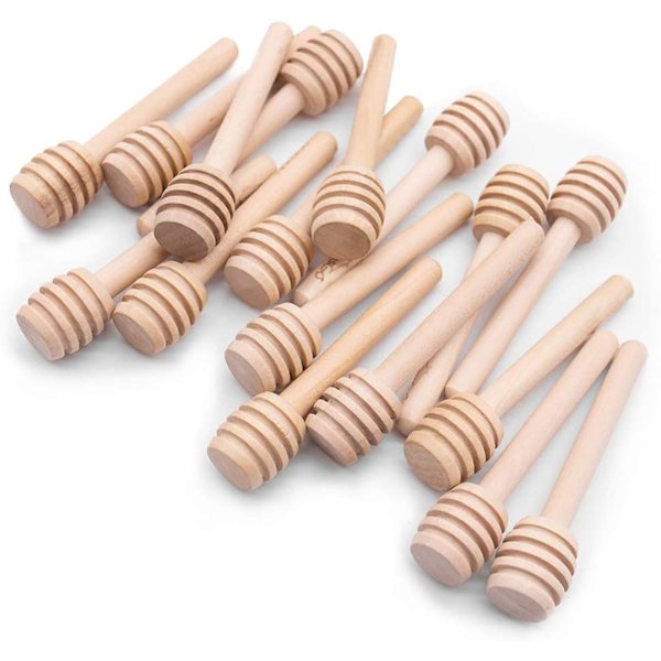 50 honungspinnar, 8 cm mini trä honungssked pinnar, honungspinnar, för honung kaffe sylt köksredskap