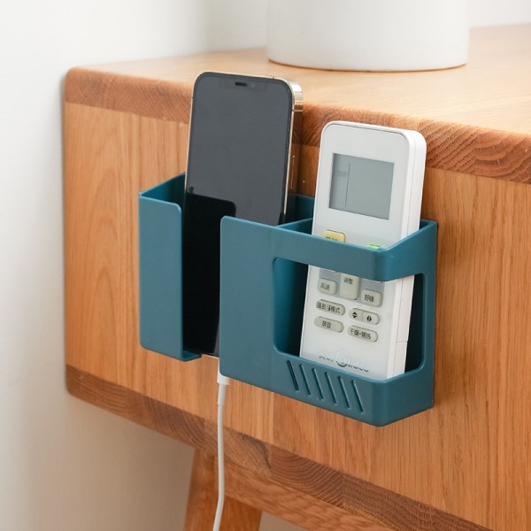 Väggmonterad telefonhållare, telefonställ med datakabel som tar emot H blue