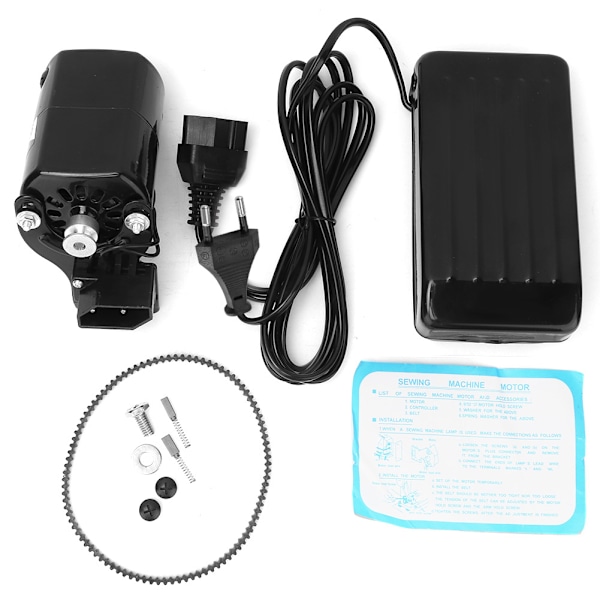 180W Sy Maskin Motor & Fotpedal Kit Set Hushåll Sy Maskin Delar EU Plugg 220V