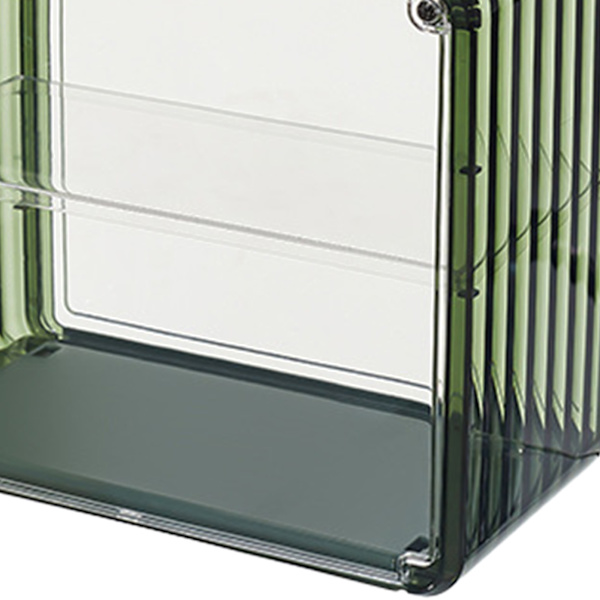 Figurdisplaylåda Akryl Blind Box Display Case Montera Samlarlåda Dammskyddsskydd Vitrinskåp för Actionfigur Liten Storlek Svartgrön