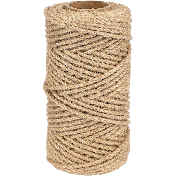 50M Jute Rep 4MM Hampa Rep Snöre Rep Trädgårdssnören för Camping, Dekoration, DIY, Trädgårdsskötsel-