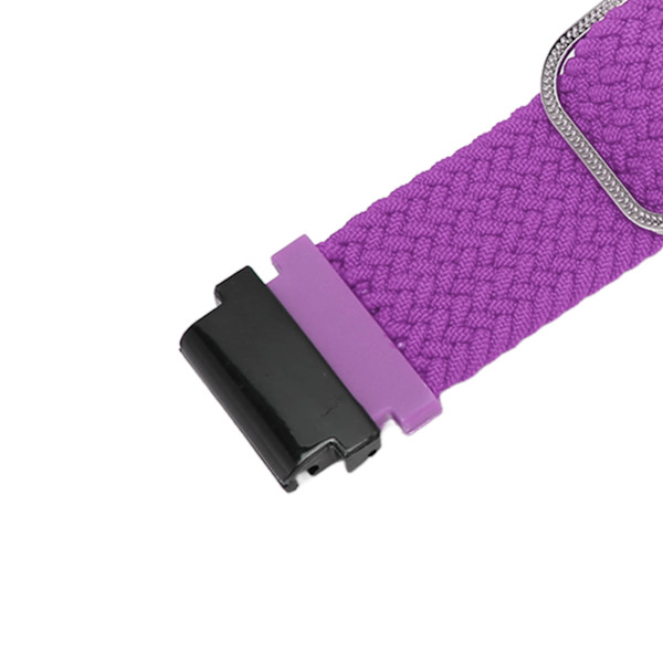 Klockarmband vävt nylon storlek justerbart klockarmband klockarmband för Garmin Fenix 7S 6S 5S lila