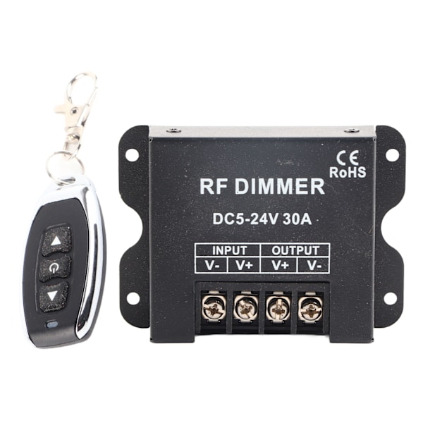 RF-dimmer Trådlös ljusstyrkejustering Elektrisk utrustning med fjärrkontroll 5‑24V 30A