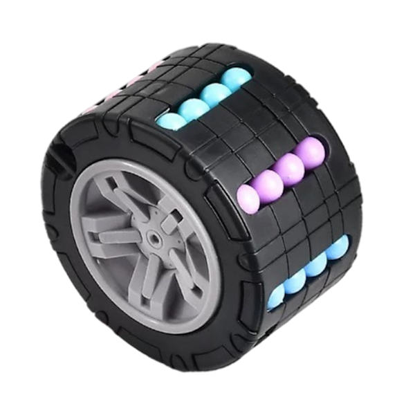 3D Cylinder Cube Puzzle Toy Magical Bean Cylinder Rotate and Slide Cube Puzzle Games Relieve Stress Toy for Children