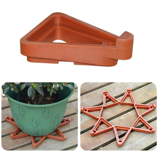 24 st blomkrukefötter, triangulär blomkrukehållare, planteringskrukehållare, krukfötter för inomhus- och utomhusbruk, osynlig blomkrukehöjare
