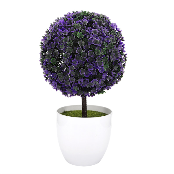 Konstgjord bollväxt Bonsai Falsk krukväxt Hemmakontor Dekoration (Lila)