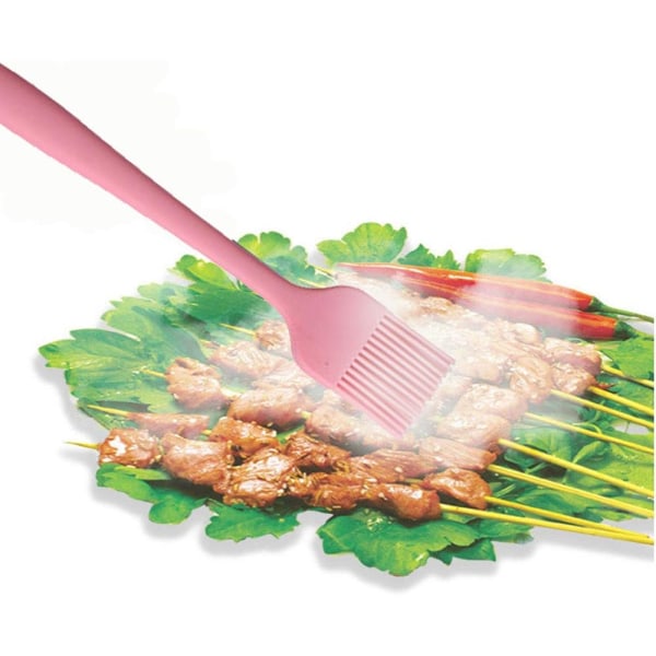 Binhai Silikon Spatel Set om 6 Non-Stick Gummi med Rostfritt Stålkärna - Värmebeständig Spatel för Matlagning, Bakning och Blandning F Set om 6 Blå