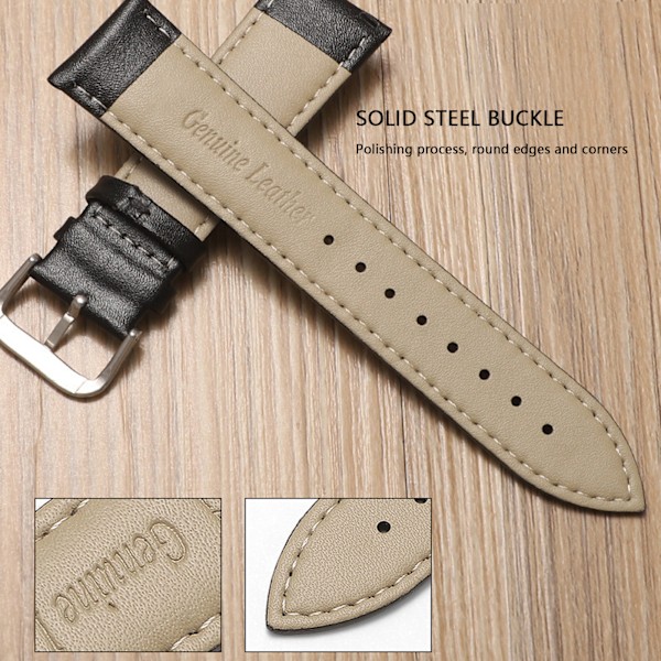 Klockarmband i kohudläder med snabbkoppling för Huawei Gt3 Gt2 Watch3 Pro för män och kvinnor 22 mm