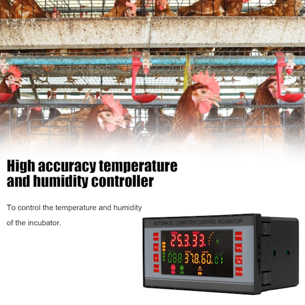 WiFi Inkubator Temperatur- och Luftfuktighetsregulator Automatisk Multifunktions Inkubatorregulator 220V