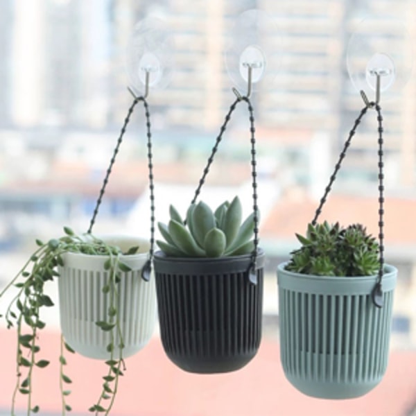 3-pack 3,5-tums tvådelade suckulentkrukor med dränering, flexibelt avtagbart handtag, planteringskrukor blomkrukor små planteringskrukor för mini