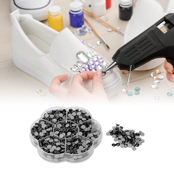 1000 st Rhinestones Shiny Transparent Dekorativa Nagelkonst Tillbehör för Flickor KvinnorJM201 Grå