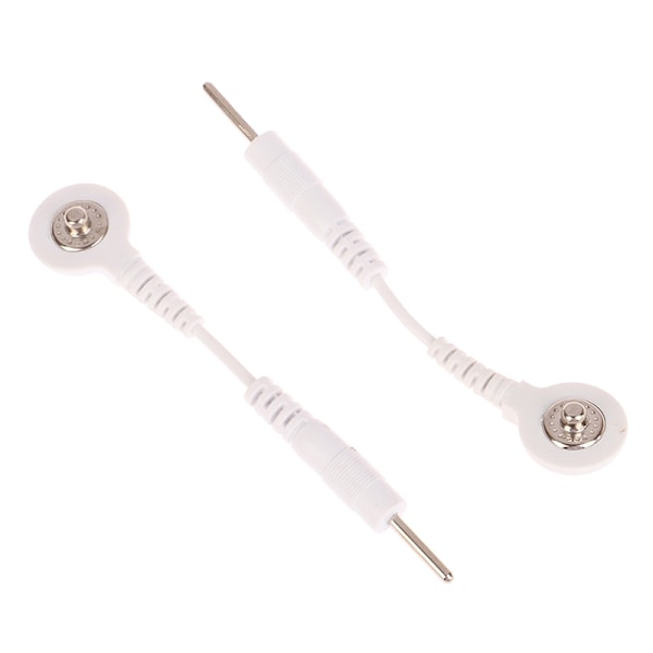 2 ST Elektrodledningstrådar Pin-To-Snap Adapterkablar Plugg med TE