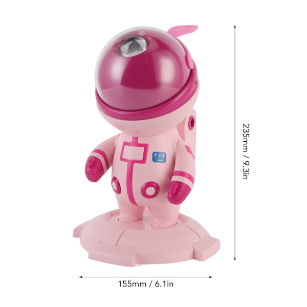 Stjärnprojektor LED nattlampa USB astronaut stjärnprojektorlampa RGB omgivande projektionsljus barn födelsedagspresent rosa