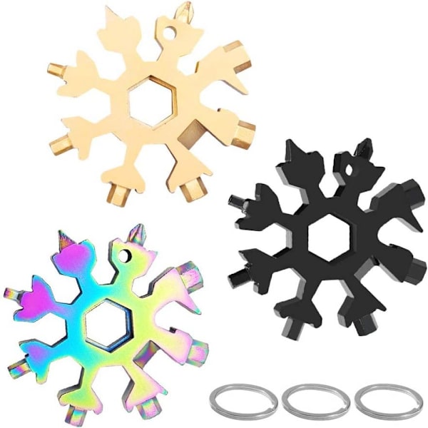 Multiverktyg, 18 i 1 stjärnskruvmejsel, snöflingaform