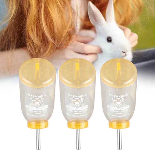 3-pack 500ml Hamster Vattenflaska Plast Hängande Dricksdispenser Husdjursdricksfontän för Små Djur
