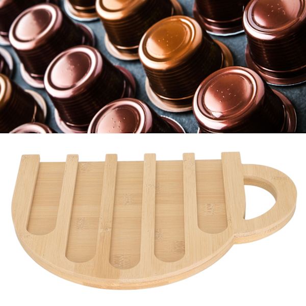 Kaffekapselhållare Bambu Koppformad 23st Kapacitet Förvaringsställ för Hemmakontor