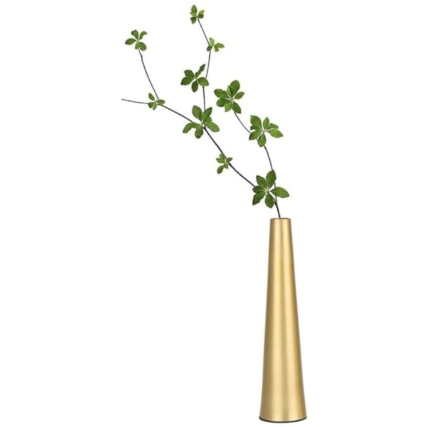 Modern heminredning Smidesjärn Bordsskiva Vas Gyllene metallvas Heminredning Modern vas Vardagsrum Bröllopsdekoration Cylinder Liten diameter
