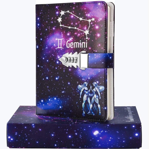 Tidskrifter att skriva i för kvinnor med lås ,Journal för kvinnor Män Flickor Pojkar Tonåringar Barn, Påfyllningsbara lösenordsanteckningsböcker, Personal Constellation Starry