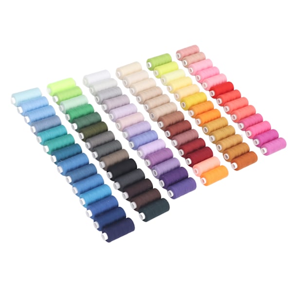 Sytrådsset 400 Yards 80 Färger Polyester Symaskinstrådar för DIY Handsömnad Quiltning