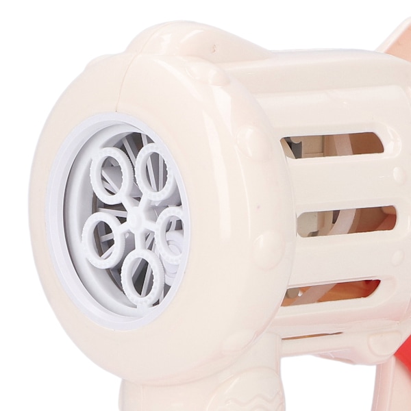 Elektrisk bubbelpistol för barn, formad som en ljuspistol med musik, automatisk bubbelmaskin, leksak med 120 ml bubbellösning, rosa