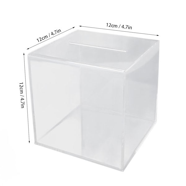 Klar Pengabox Stor Kapacitet Droppresistent Transparent Röstsedelslåda Akryl Myntbox för Barn Vuxna Typ 1