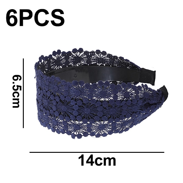 Unik ihålig design, bekväm att bära hela dagen, mode-hårband med spets, ventilerande formad mesh-innerfoder, elegant broderad blomdesign för