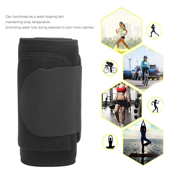 Midjestöd Bälte Elastisk Träning Fitness Midjeband Justerbart Kroppsskydd SBR NeoprenSvart