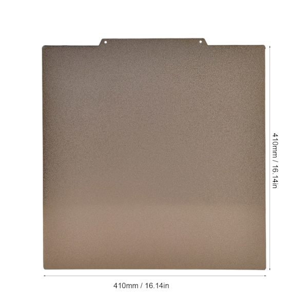 PEI Fjäderstål Flexibel Sängtextur Dubbelsidig Magnetisk Flexibel Plattform för 3D-skrivare 410x410mm