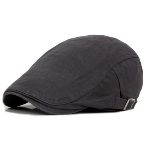 Platt topp andningsbar tidningspojke hatt basker keps herr bomullskeps light khaki light khaki