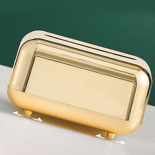 Servettbox Rektangulär Elektropläterad Retro Pappershållare för Vardagsrum Badrum Sovrum