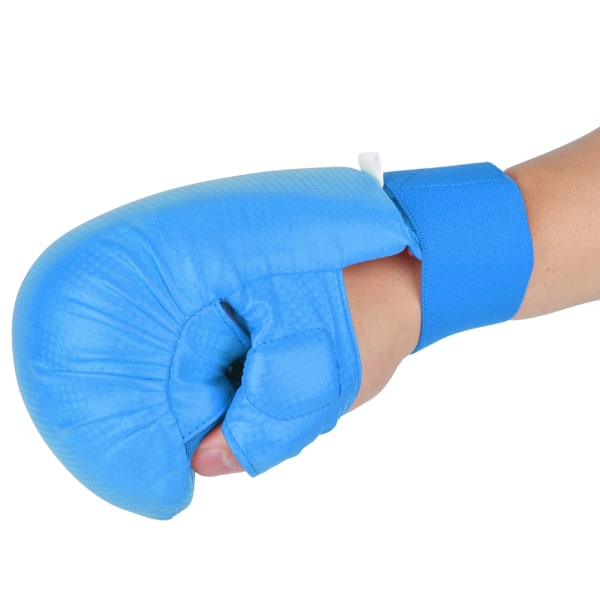 Ett par boxningshandskar Karate handskydd med tumskydd för kampsport Sportspel TräningBlå L