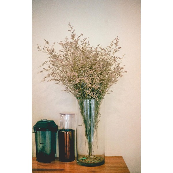 Cylinderformad glasvas, diameter 5\", höjd 12\", genomskinlig blomsterbehållare, högt mittpunktarrangemang för bröllopsfest, heminredning, 1 styck