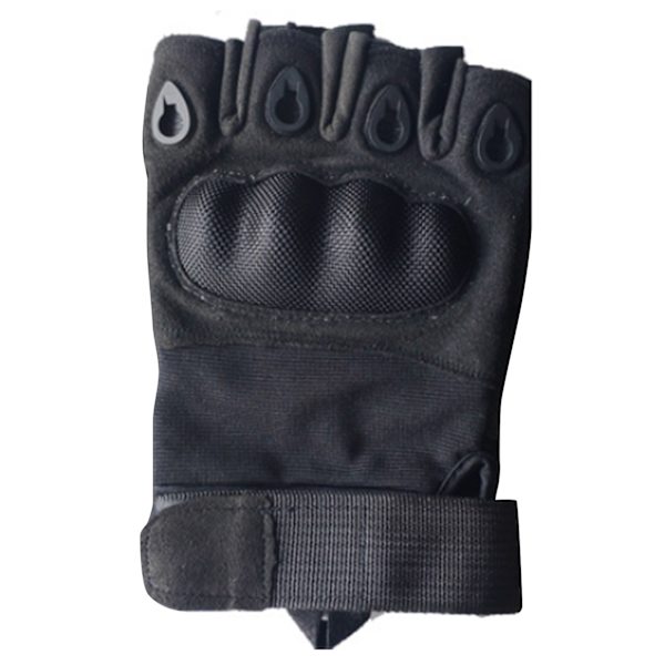 2PCS Halvfinger Hårda Knogskydd Andningsbara Slitstarka Stridshandskar för Vandring XL 22‑23cm / 8.7‑9.1in