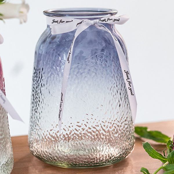 Vas Attraktiv Dekorativ Glasmaterial Stabil Bas 9.5x9x18cm Minimalistisk Stil Vas Prydnad för Hemmet