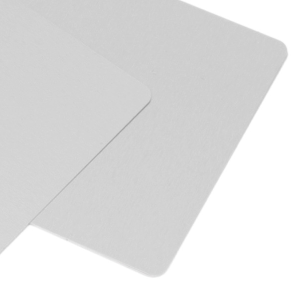 50 ark metall visitkort värmeöverföring aluminium visitkort ämnen DIY hantverksmaterial silver