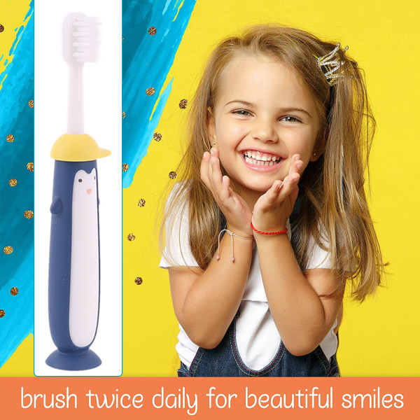 Sugkopp för barntandborste, Mjuka tandborste för toddler ,