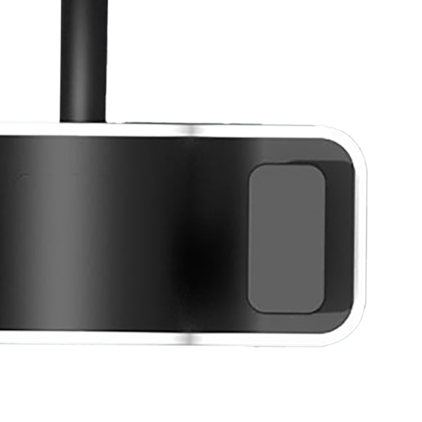 Duschmunstyckeshållare 360° Justerbar Hål Fri Förstorad Panel Dusch Väggfäste Hållare Svart