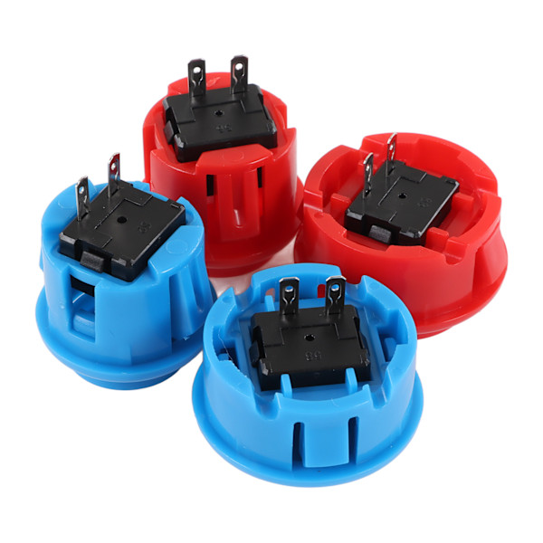 2-spelare DIY Arcade Kit USB-brädespel Encoder Joystick Arcade-knappar Set för vänner Samling Blå och Röd
