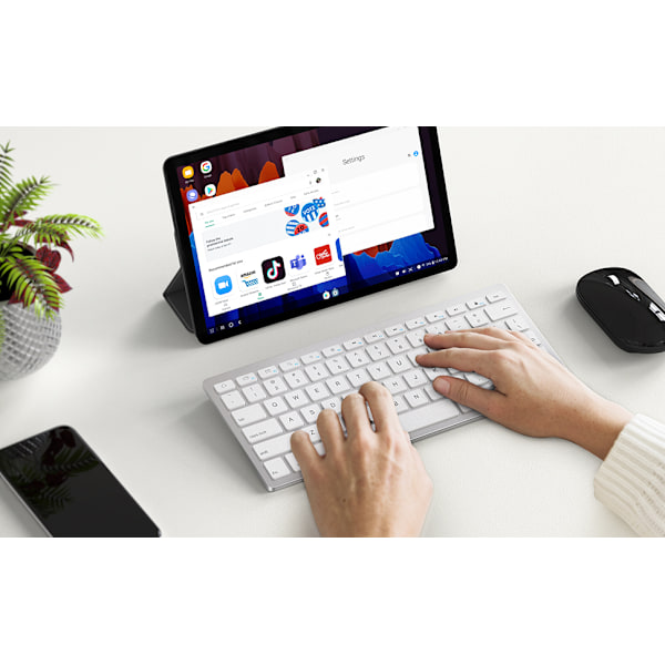 Bluetooth-tangentbord med enkel kompatibilitet, stabil Bluetooth-anslutning för Samsung Galaxy Tab A9 Plus/S10+/S9 FE/S9+/S6 Lite/S9.., Exklusiv