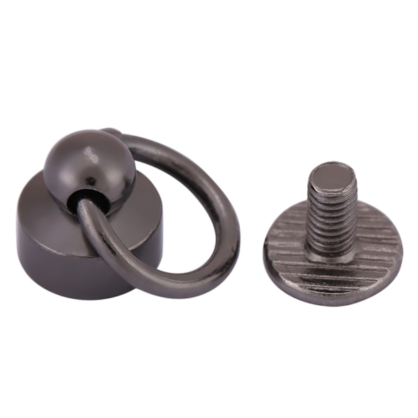 20 st nitar fästelement DIY läderhantverk plånbok telefonfodral kedjeväska skruvar 8 mm set svart
