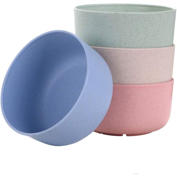 4st lätt vetehalm spannmålsskål-nudlar fruktsoppskål Risskål Diskmaskin Mikrovågssäker $4 Lätt vetehalmfiberskål set.