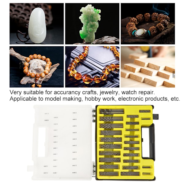 150 st Spiralborr Mini Hålöppnare Set Hårdvaruaccessoar Snabbstål 0,4-3,2 mm