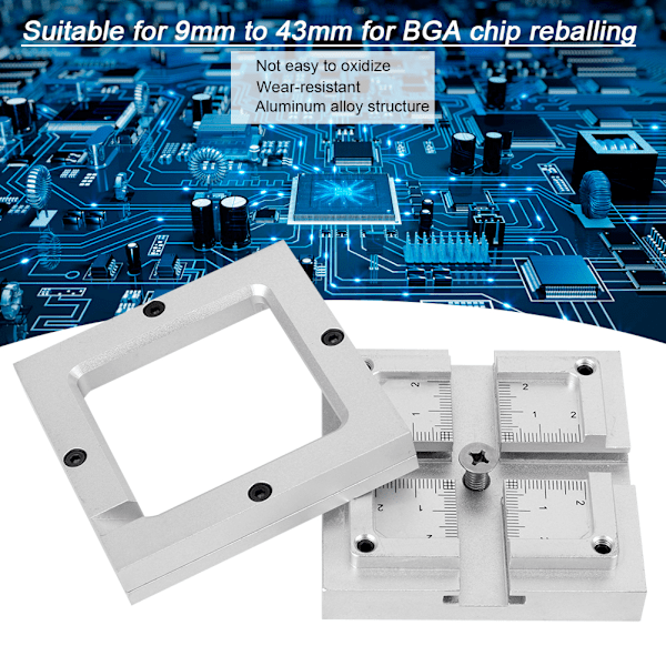 BGA Omlödningsstation Universal Fast Stål Nät Schablon Löd Aluminium Legering Kit HT‑80H