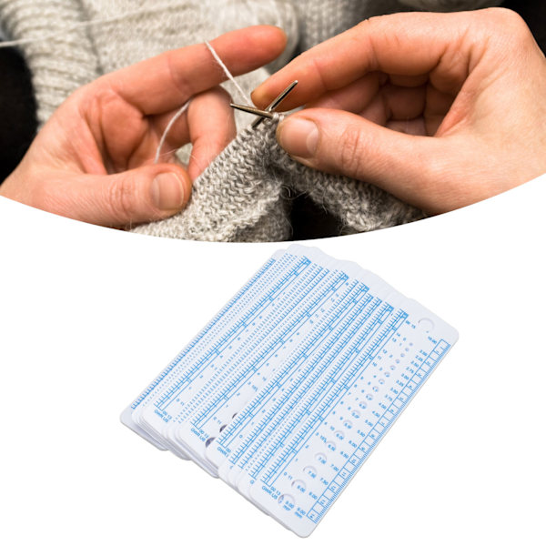 20 st Stickmått Mjuk Plast Stickmätare Storleksmätare DIY Nål Storleksverktyg för Patchwork