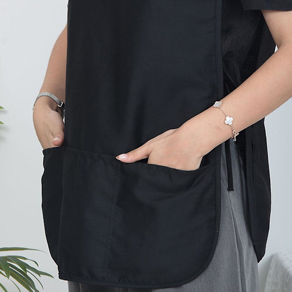 Universal Unisex Cobbler Apron, Smocks med ficka - svart
